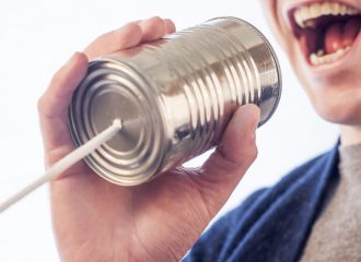 Tin can telephone to ask when should I talk to a financial adviser?