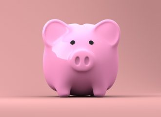 Piggy bank to represent retirement planning