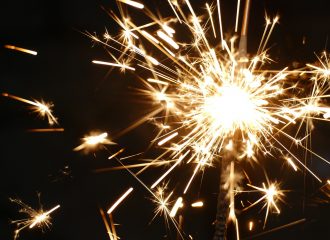 Fireworks to illustrate New Year's resolutions and pensions