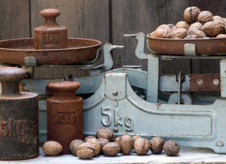 Vintage scales and weights